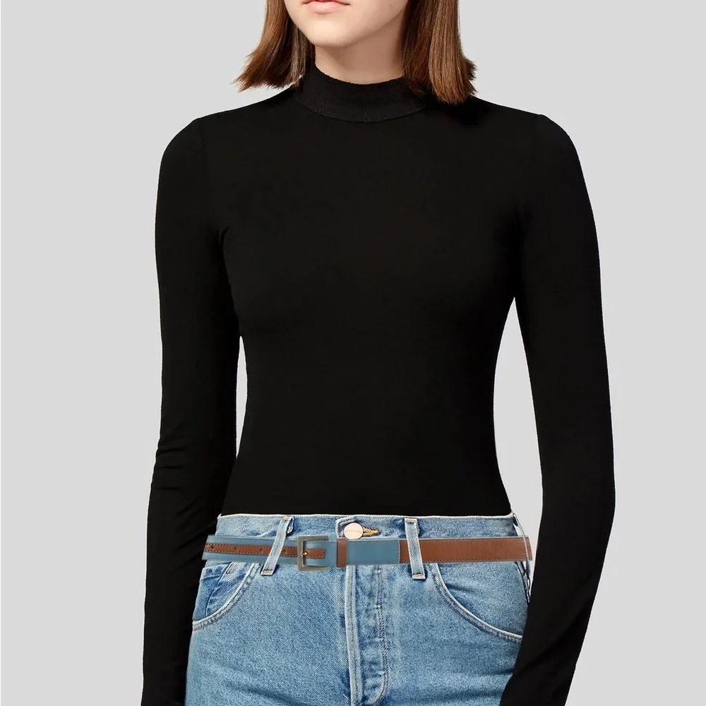 Fendi skinny satin & leather belt - Picture 5 of 6